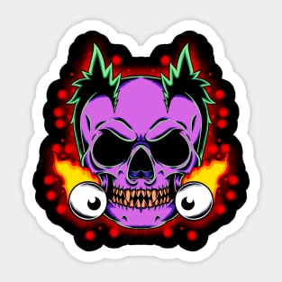 skull red eyes Sticker